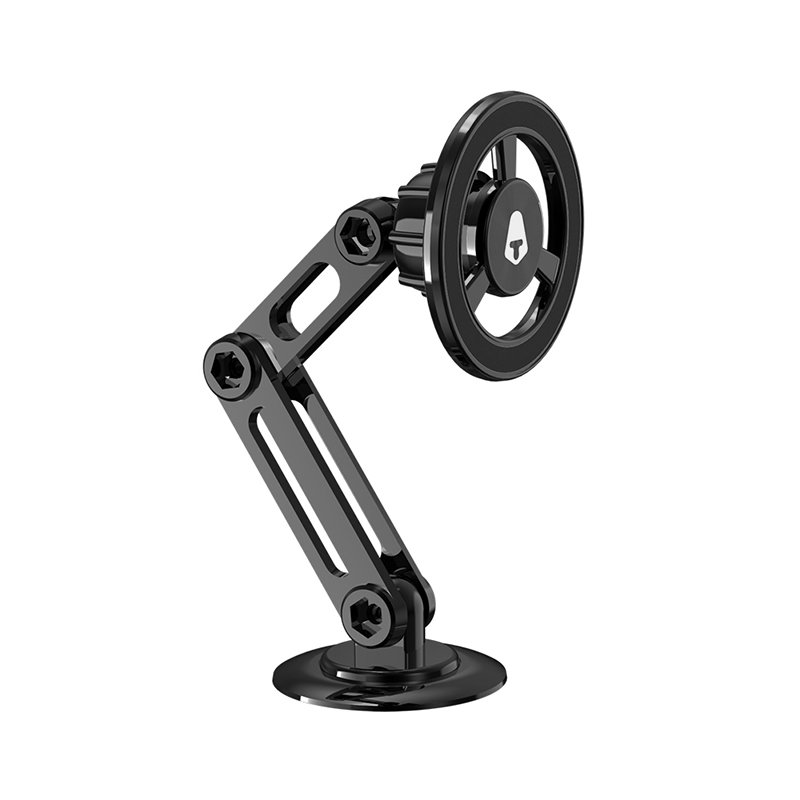 New 360 Degree Rotating Magnetic Car Phone Holder Stand Universal Alloy Folding Mobile Phone Holder Flexible Outdoor Use