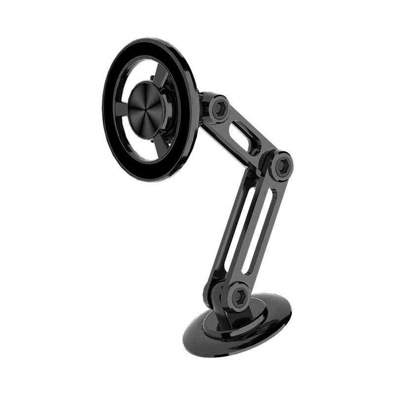 New 360 Degree Rotating Magnetic Car Phone Holder Stand Universal Alloy Folding Mobile Phone Holder Flexible Outdoor Use