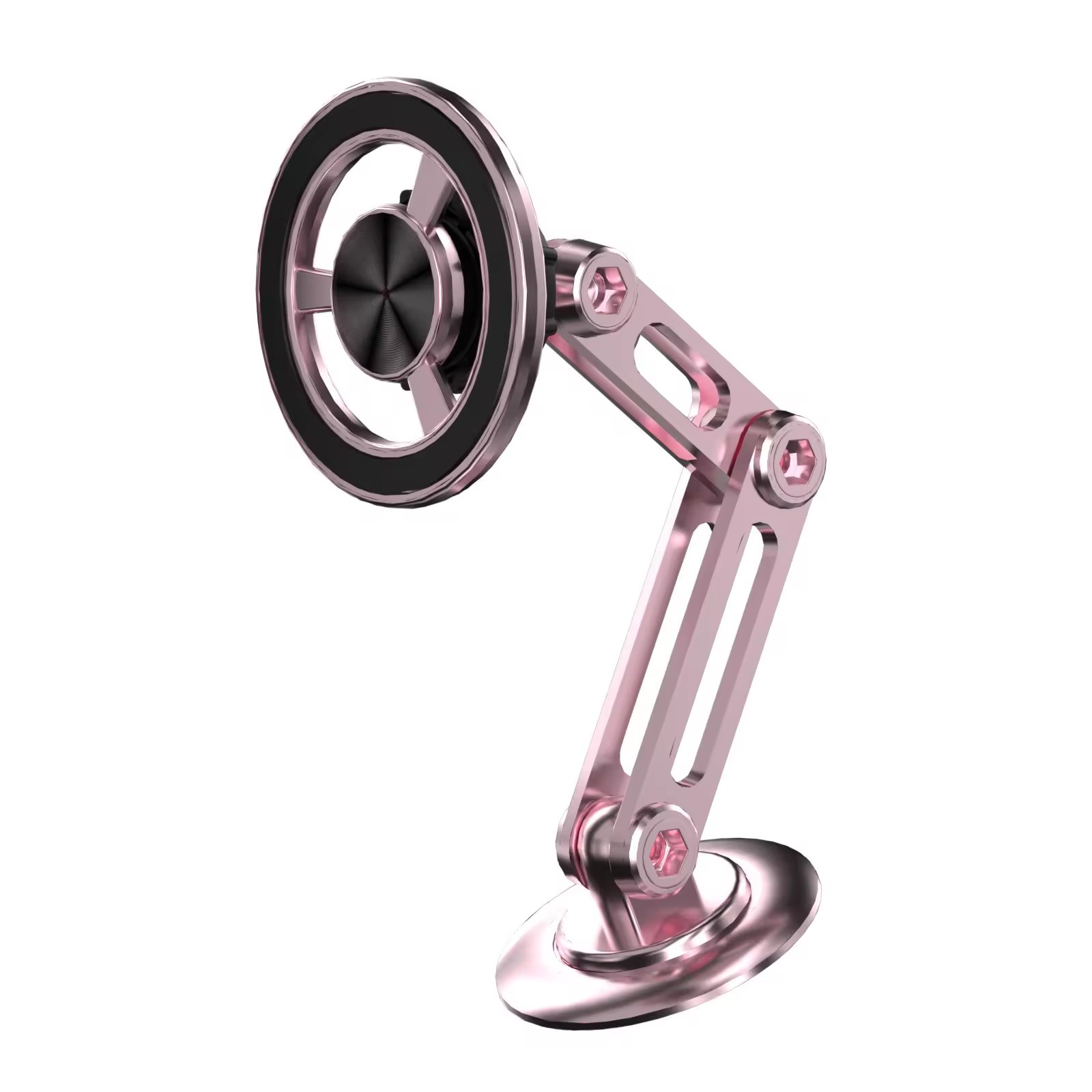 New 360 Degree Rotating Magnetic Car Phone Holder Stand Universal Alloy Folding Mobile Phone Holder Flexible Outdoor Use