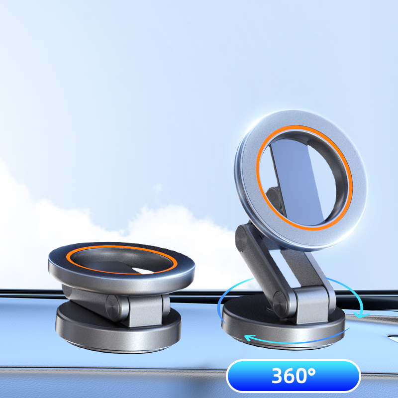 Universal Aluminium Alloy Adjustable Dashboard 360 Rotation Folding Magnetic Car Stand Holder