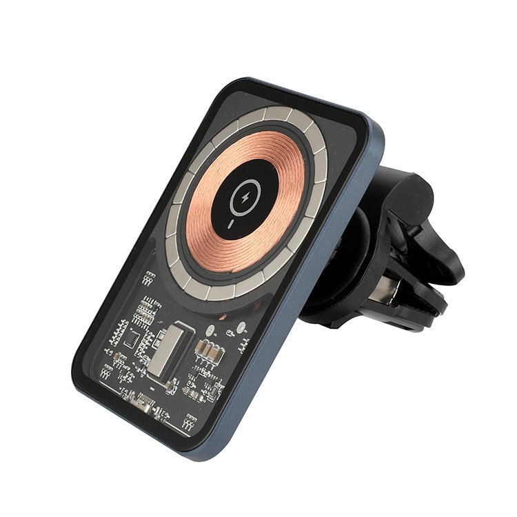 Hands Free 360 Degree Rotating Strong Magnetic Head Wireless Charging Car Phone Holder Quick Charger