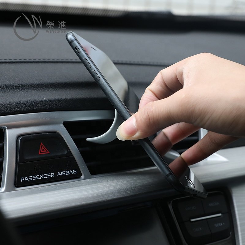 Wingenes New Stylish Mini Portable Flexible Universal Silicone Car Phone Stand Air Vent Mount Mobile Phone Holder