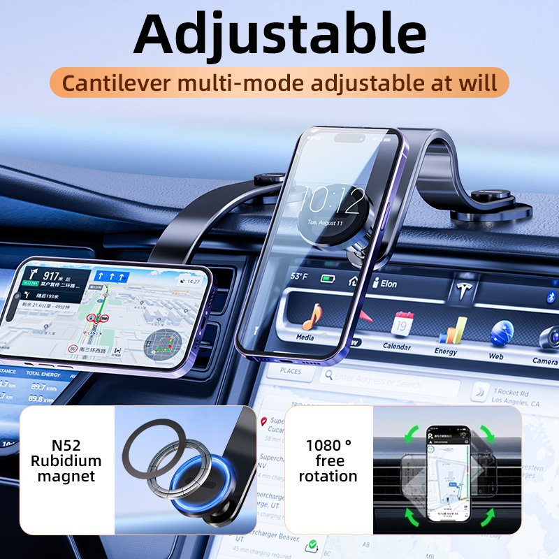 Wireless Magnetic Car Charger Fast Charging Phone Holder Car Aroma Holder Phone Holder Wireless Charger Mobile Stand