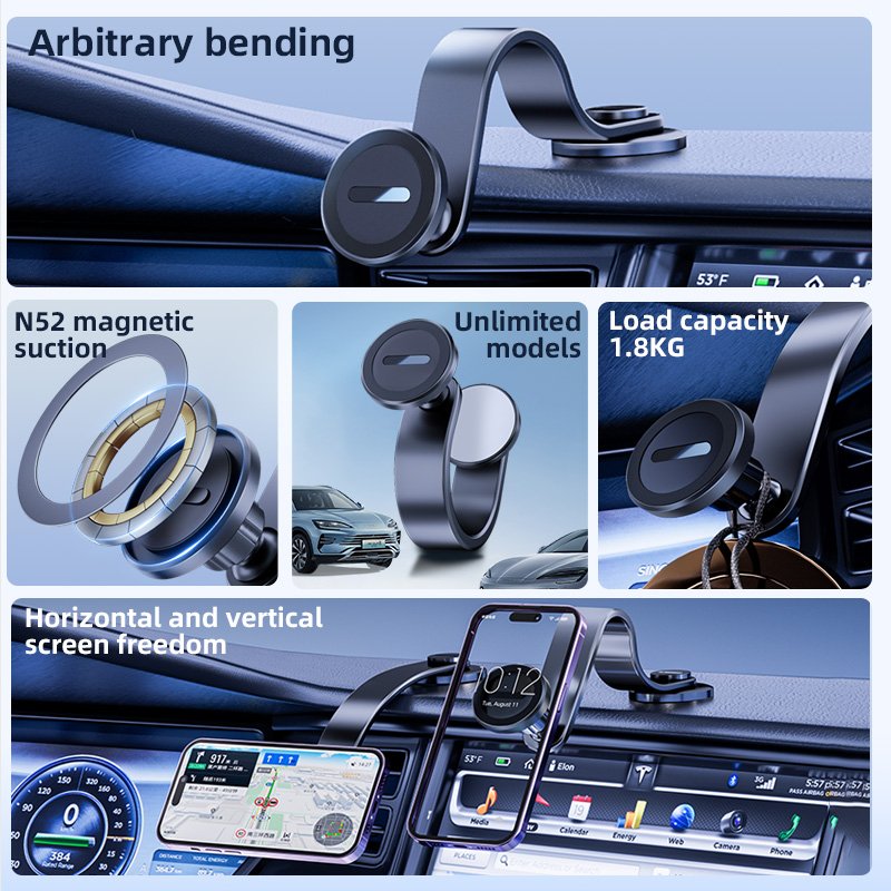 Wireless Magnetic Car Charger Fast Charging Phone Holder Car Aroma Holder Phone Holder Wireless Charger Mobile Stand