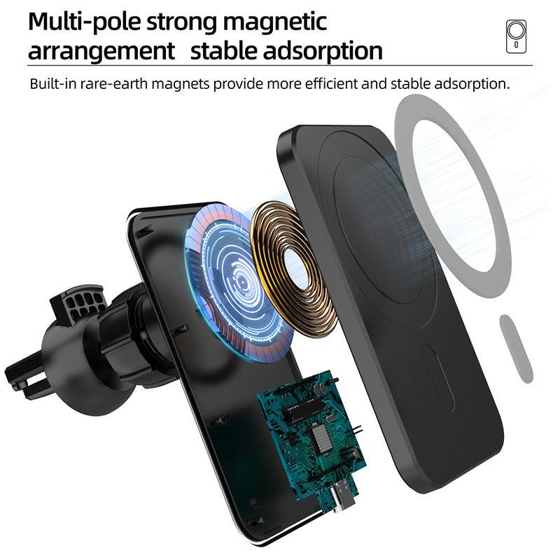 Super Car Vent Mount Magnetic Wireless Car Charger Wireless Charger And Car Vent Mount