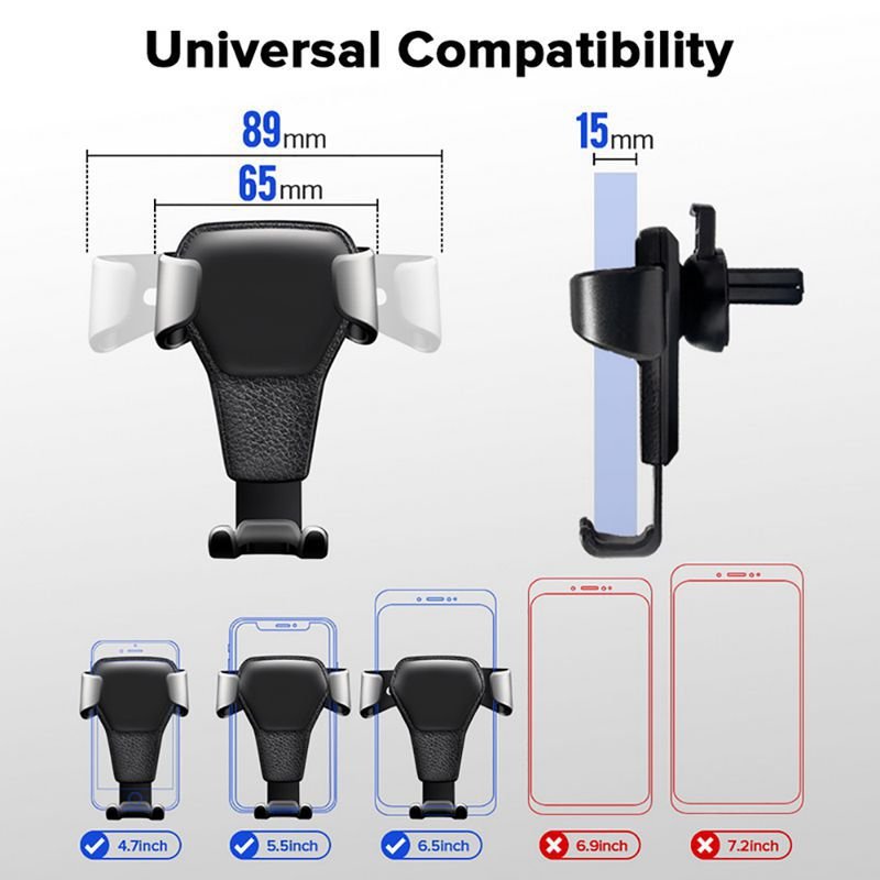 Multi-Functional Car Accessories Leather Bracket for Air Outlet Dashboard Phone Holder