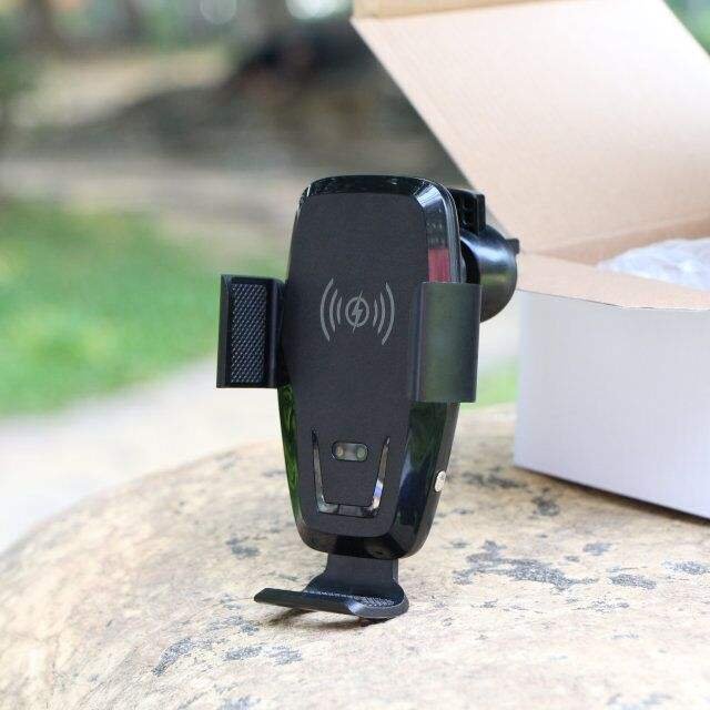 Infrared automatic inducction car phone holder wireless charging car mount flexible long arm cell phone holder for mobile phones