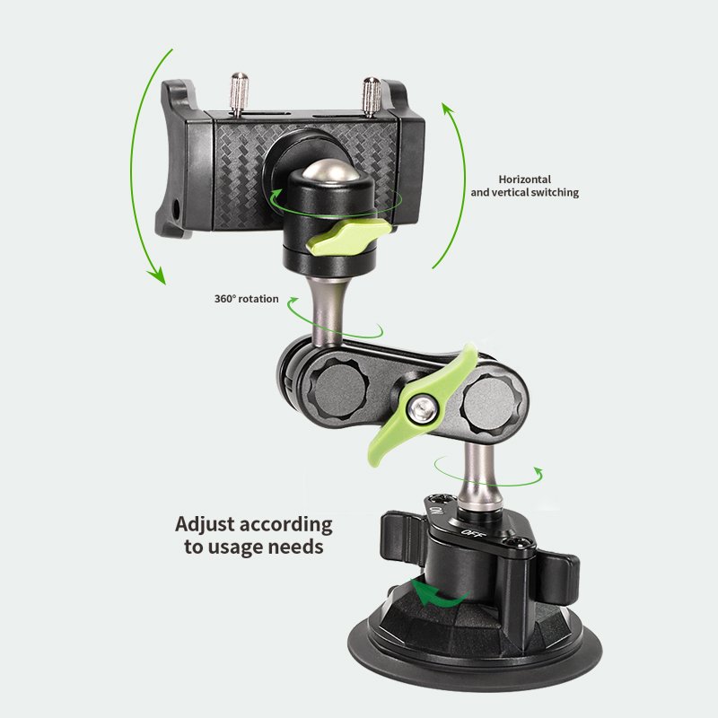 Universal Angle-adjustable Desktop Suction Cup Mount Cell Phone Stand Windshield Mobile Phone Car Holder