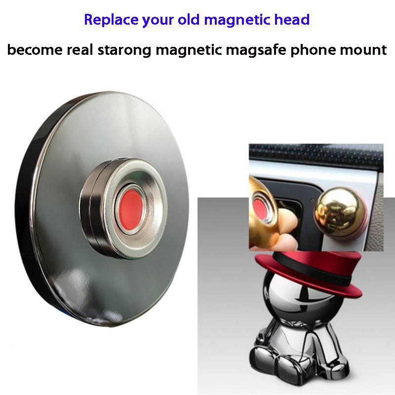 Super strong magnetic car phone holder replacement for steel 25mm ball base
