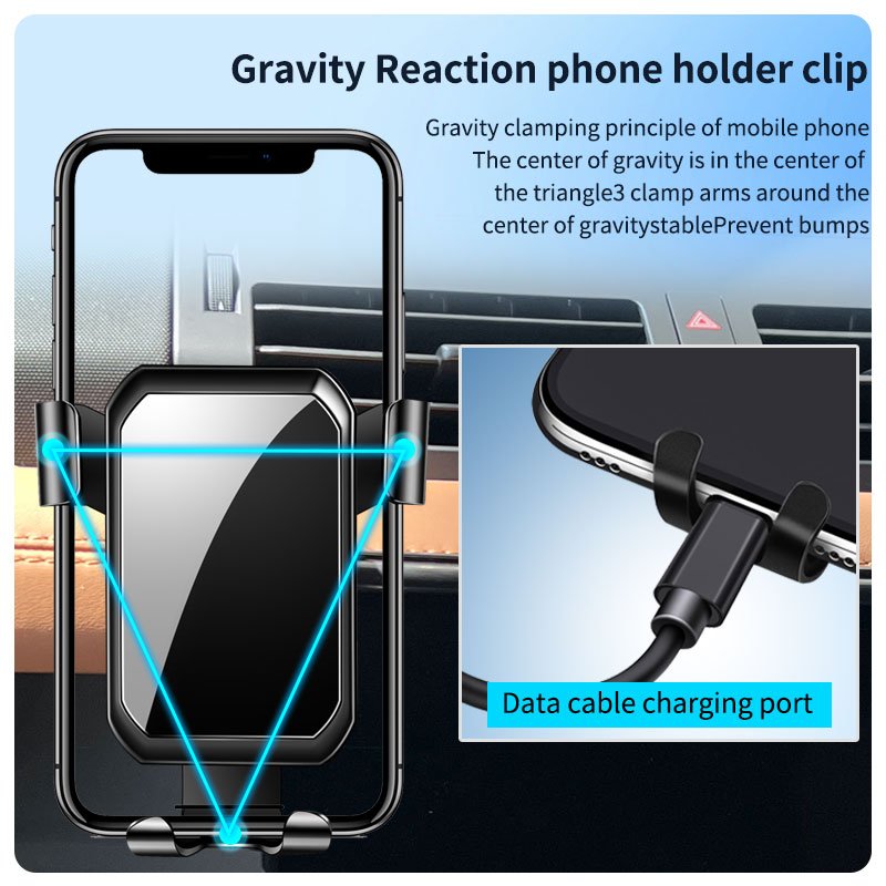 Suitable for 2022-2024 Land Rover Defender car Mount Gravity ABS aluminum alloy Car product Mobile Phone Holder