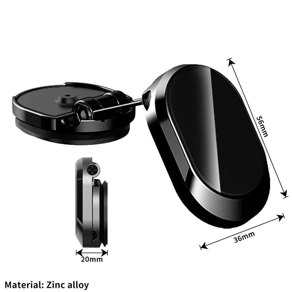Stock Universal Metal Magnetic Car Phone Holder for Iphone,360 Degree Rotation Car Phone Holder Magnet Mount For Car Dashboard