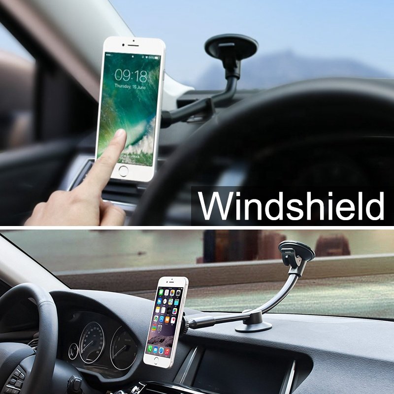 Universal Magnetic Phone Holder Car Long Arm Windshield Dashboard Magnet Car Holder Mount Dock For Phone Mobile Stand