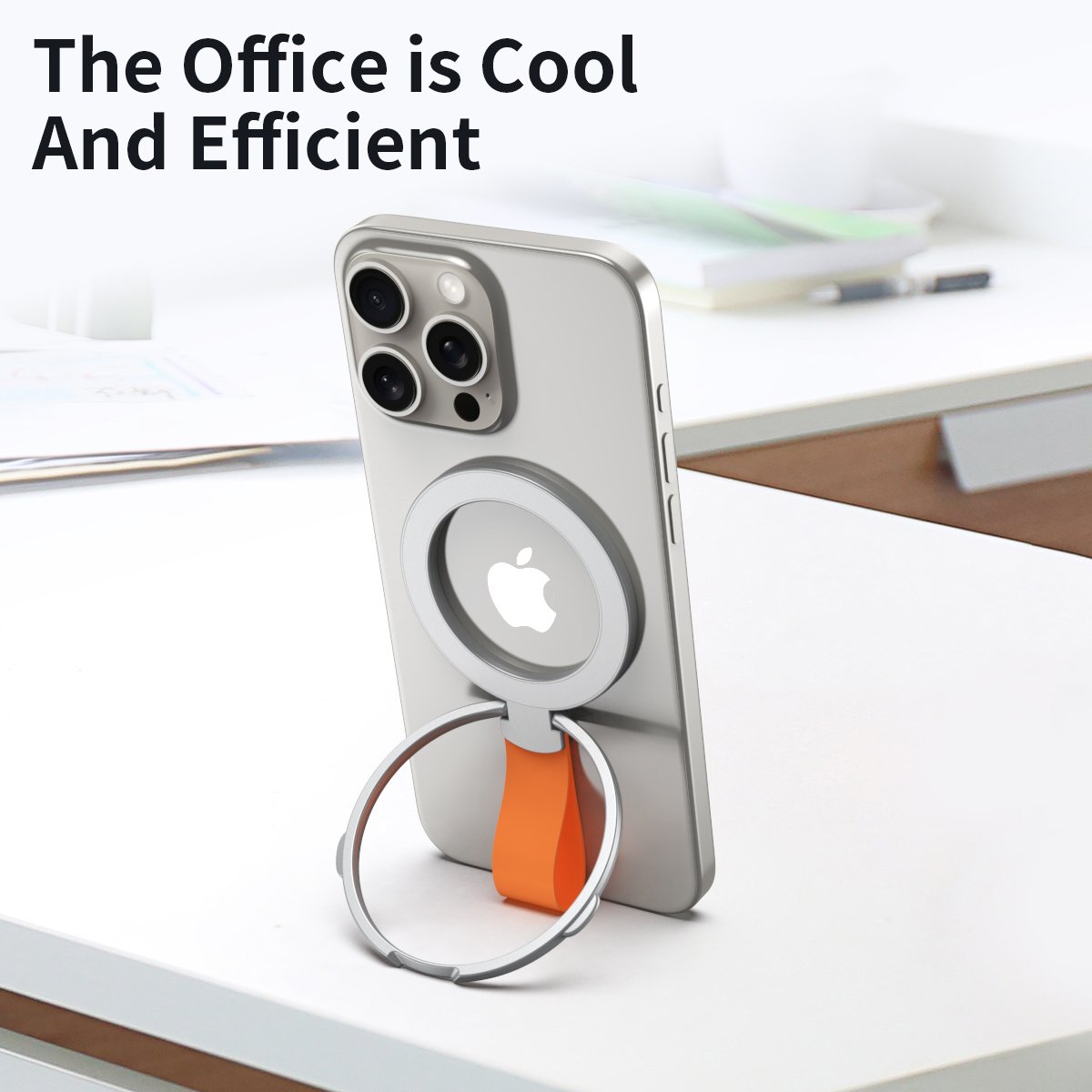 Magnetic phone holder stand 360 degree Rotating mobile accessories Folding Metal Desktop car cell phone holder