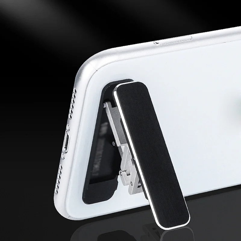 Universal Mini Metal Folding Mobile Phone Holder Aluminum Alloy Invisible Portable Desktop Stand Mount Mobile Phone Accessories