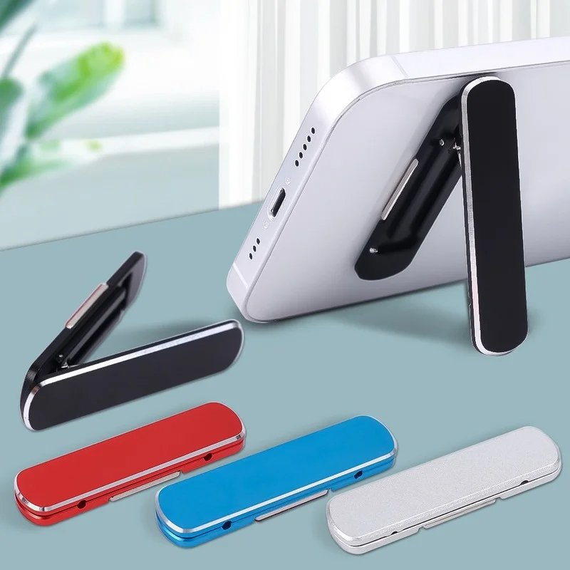 Universal Mini Metal Folding Mobile Phone Holder Aluminum Alloy Invisible Portable Desktop Stand Mount Mobile Phone Accessories