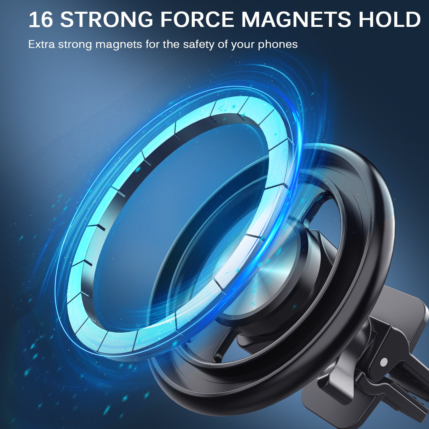 Universal Upgraded Strong Magnetic Absorber Adjustable Metal Plastic Buckle Type Air Outlet Hook Car Phone Holder