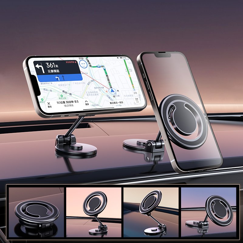 Universal Strong Magnet 360 Car Mobile Phone Mount Magnetic Dashboard Phone Holder for Magsafe iPhone