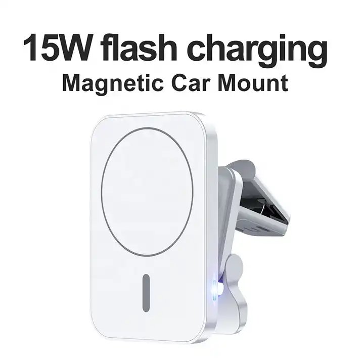 PD 10/15W 5/9v 1a Wireless Fast Charger Magnetic Car Charger Mount Mobile Phone Holder Retractable Phone Holder Fast Charging