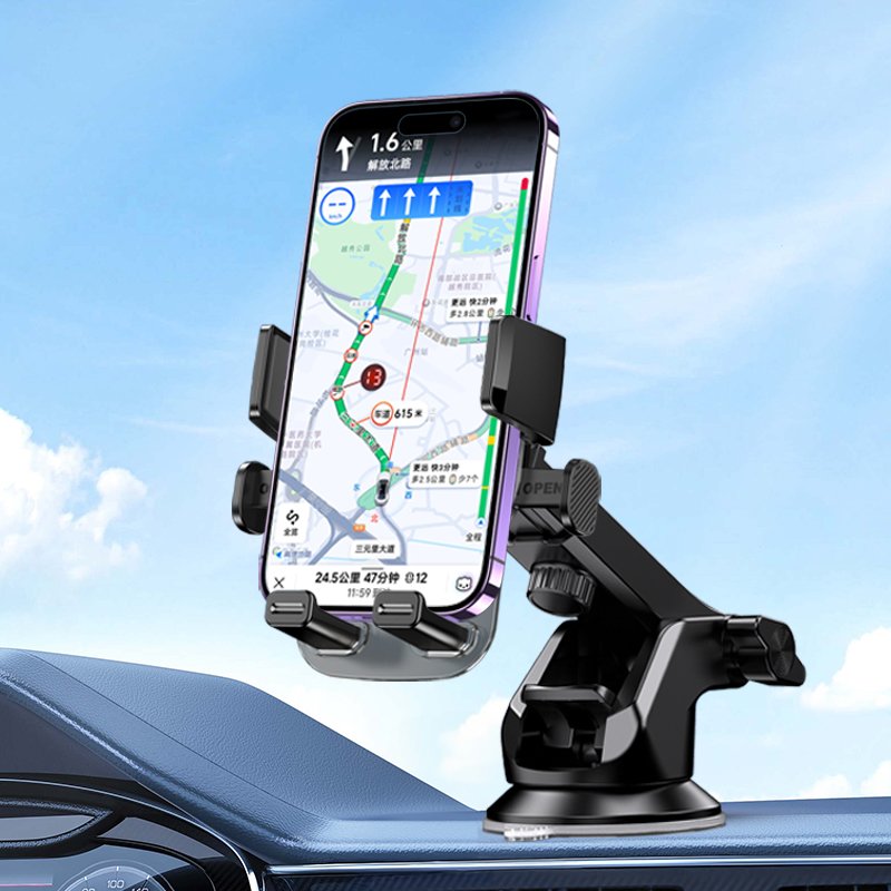 KSC-1566 JINCUI Series One-button Car Holder (Center Console) Wholesale Price For car 360 Rotation Phone Holder Stand