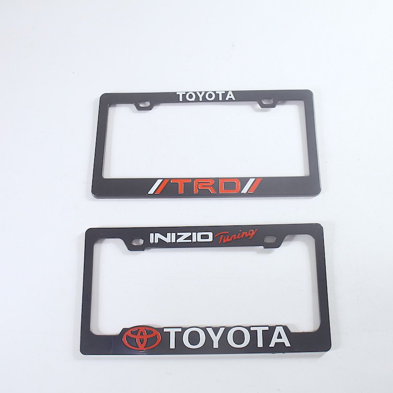 Custom Border Logo USA Size PP Plastic Car plate Frame holders Custom Made Number Plate Holder License Plate Frame Car Holder