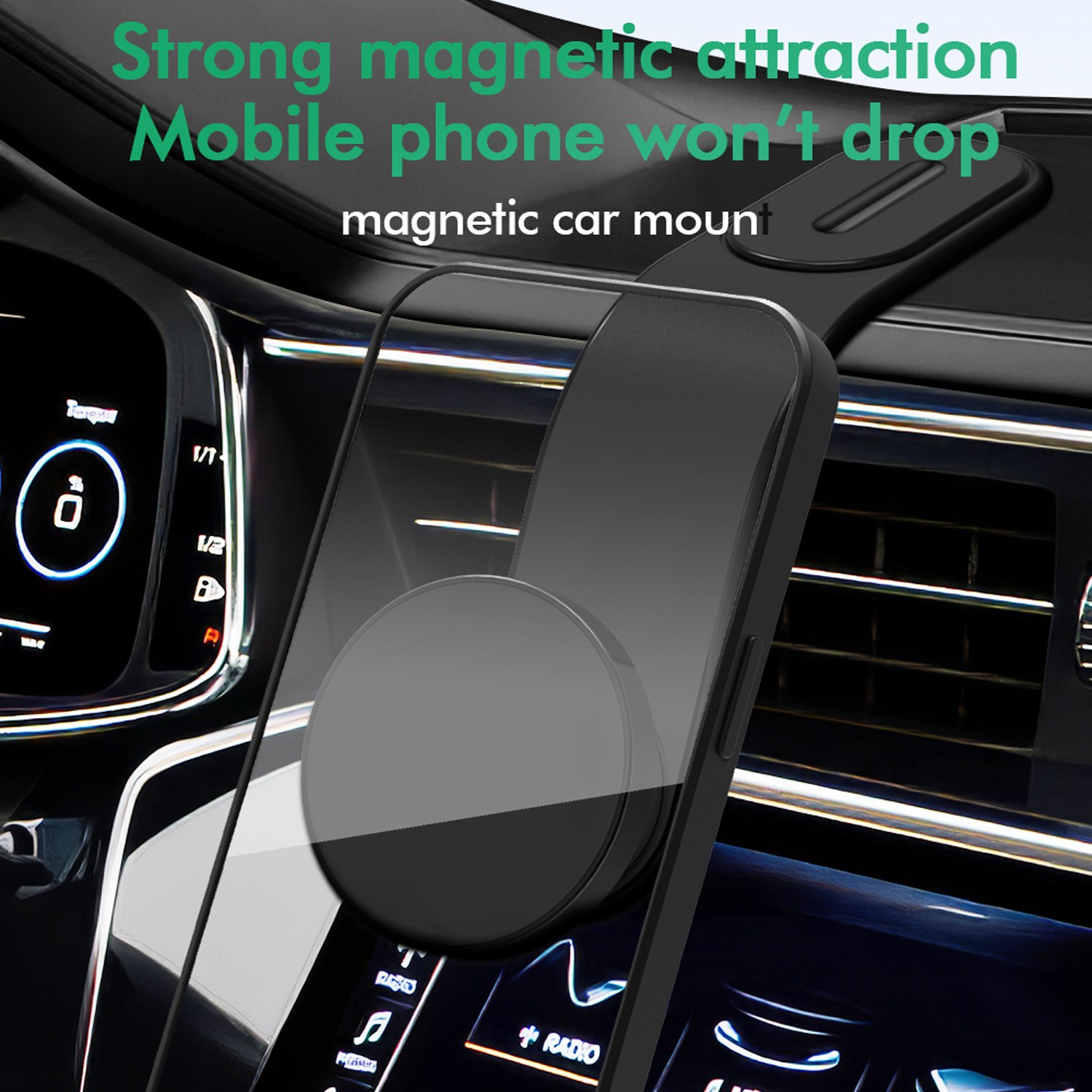 2024 New Multi Angle Free Adjustent Memory Metal Material 360 Rotating Car Mounted Magnetic Phone Holder