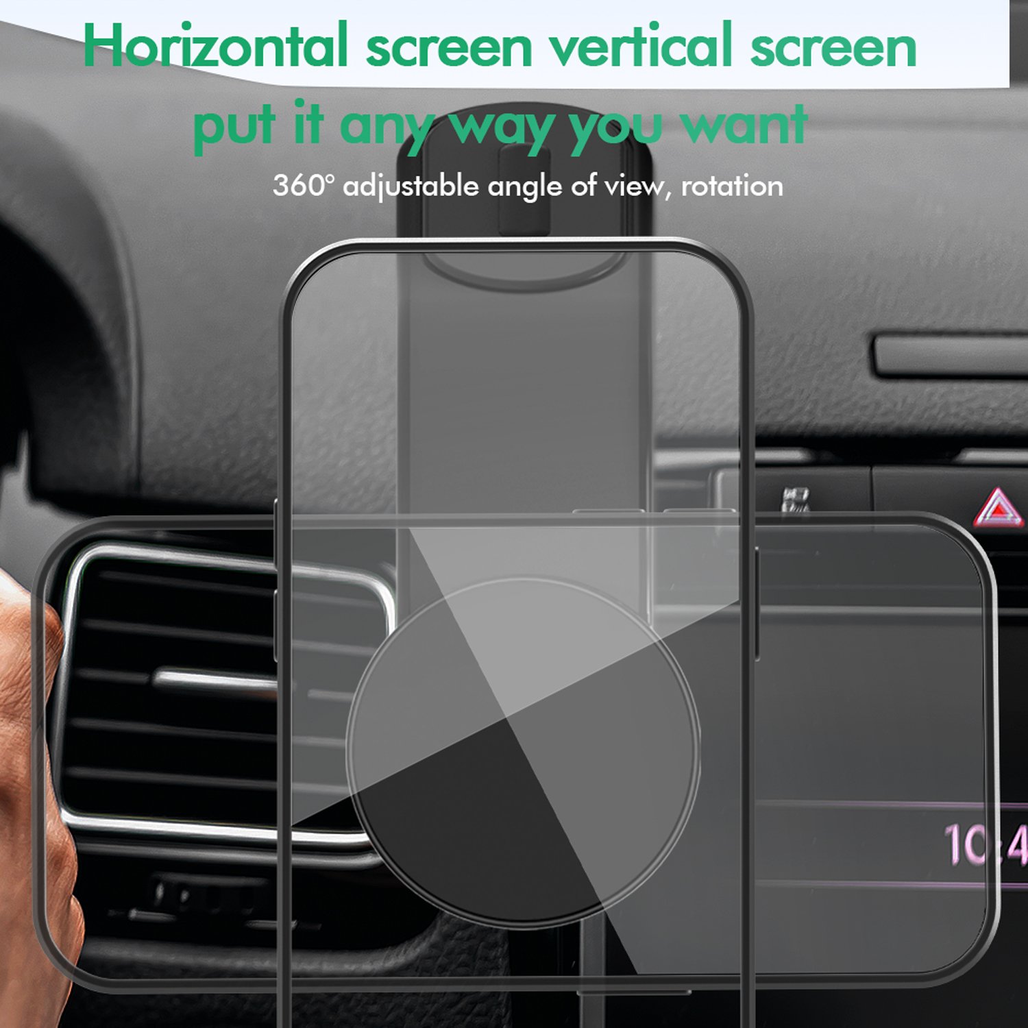 2024 New Multi Angle Free Adjustent Memory Metal Material 360 Rotating Car Mounted Magnetic Phone Holder