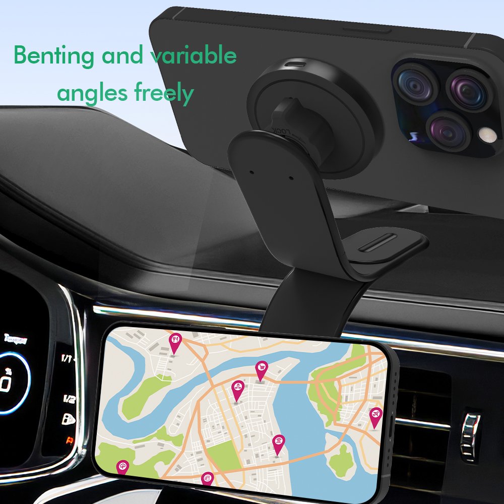 2024 New Multi Angle Free Adjustent Memory Metal Material 360 Rotating Car Mounted Magnetic Phone Holder