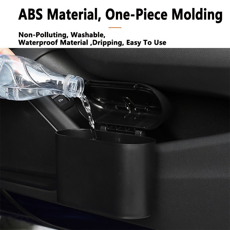 Universal Mini Car Cup Holder Trash Can Auto Garbage Box Trash Bin with Lid Vehicle Trash Bin