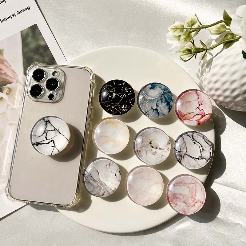 Factory Custom High Quality Crystal Transparent Phone Grip Wholesale Mobile Phone Holder Spherical Phone Socket Custom Logo