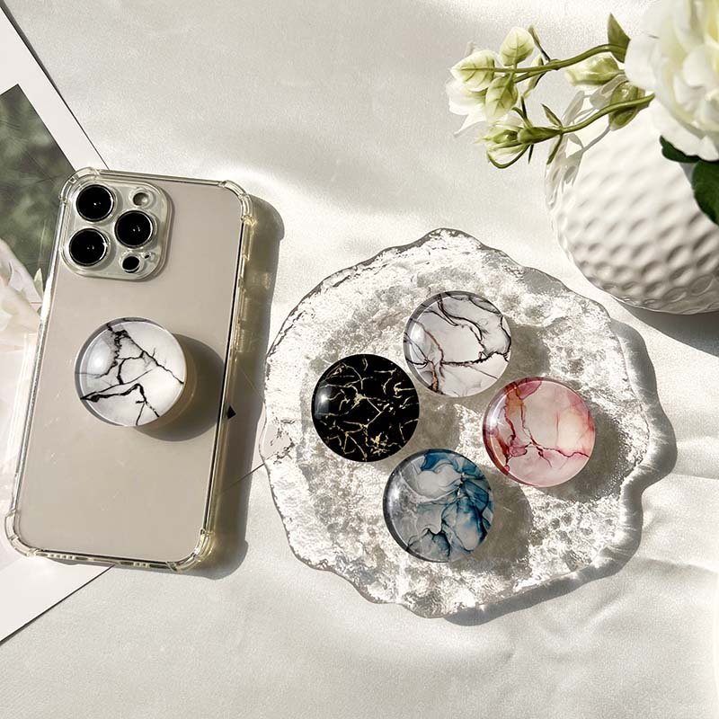 Factory Custom High Quality Crystal Transparent Phone Grip Wholesale Mobile Phone Holder Spherical Phone Socket Custom Logo