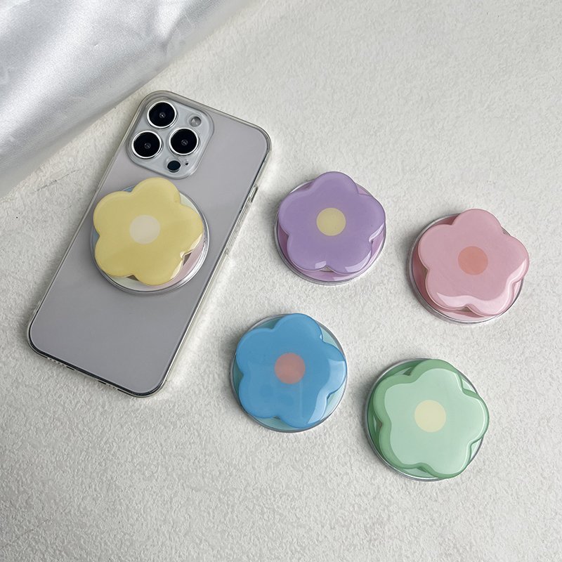 Macarons Flower Magnetic Folding Mobile Phone Grip Holder Socket Pocket Support For Magsafe IPhone Samsung Mac Safe Ring Finger