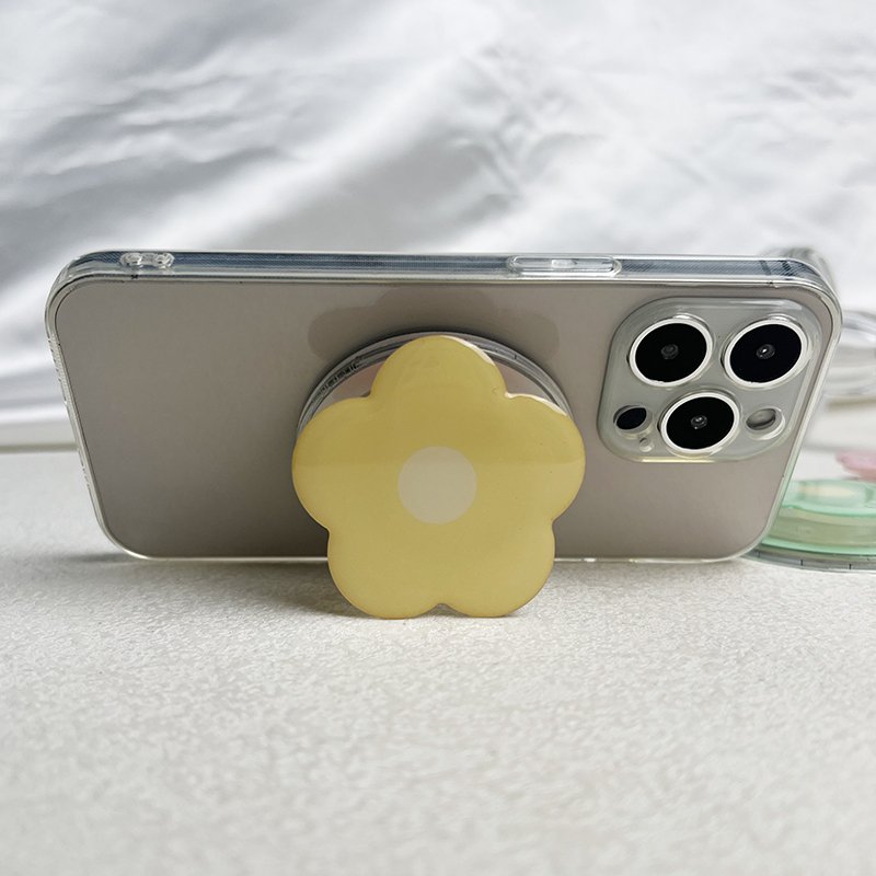 Macarons Flower Magnetic Folding Mobile Phone Grip Holder Socket Pocket Support For Magsafe IPhone Samsung Mac Safe Ring Finger