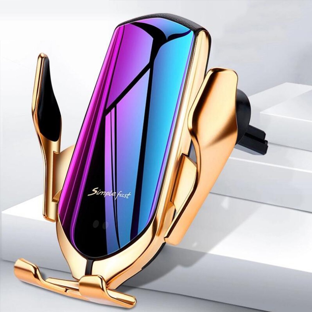Smart Sensor Car Wireless Charging R1 Micro USB Port 10W Phone Holder Wireless Car Charger R1