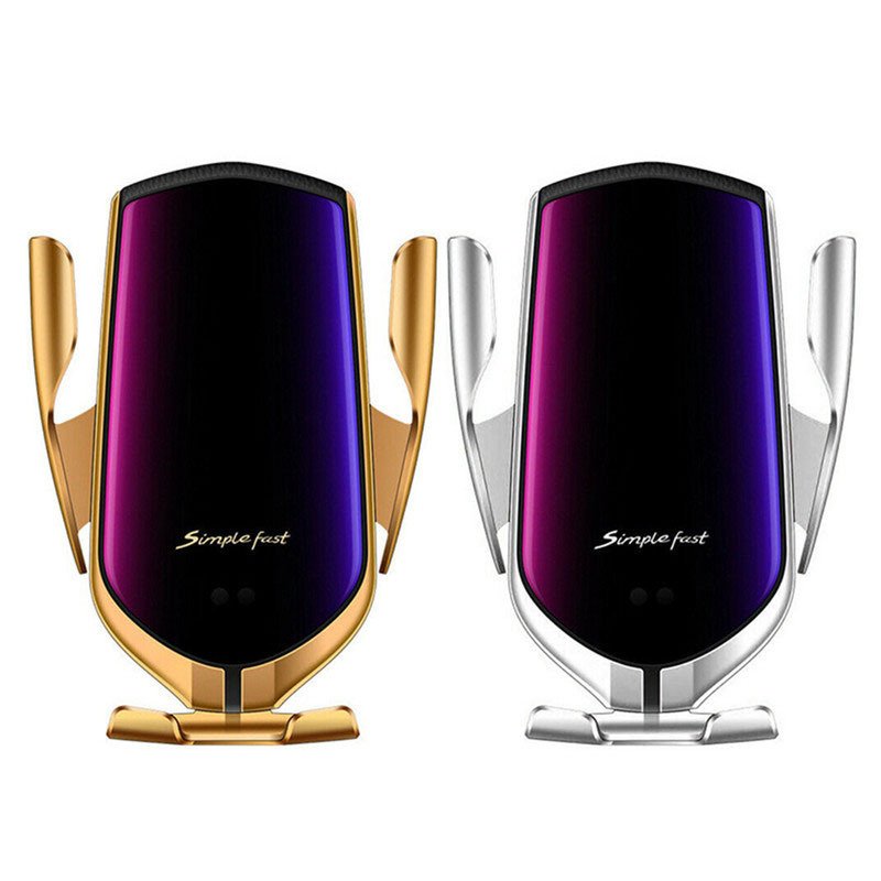 Smart Sensor Car Wireless Charging R1 Micro USB Port 10W Phone Holder Wireless Car Charger R1