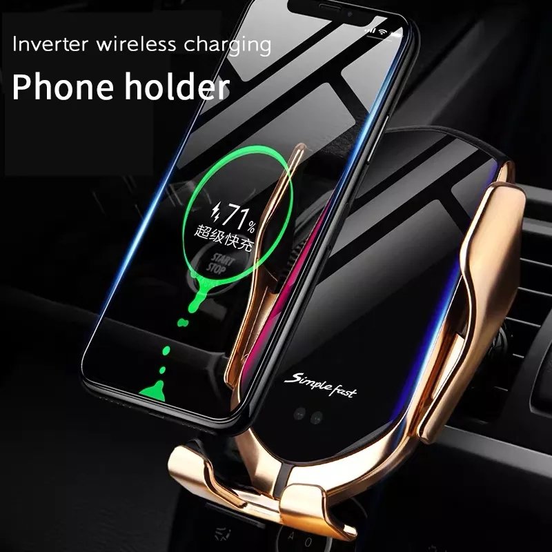 Smart Sensor Car Wireless Charging R1 Micro USB Port 10W Phone Holder Wireless Car Charger R1