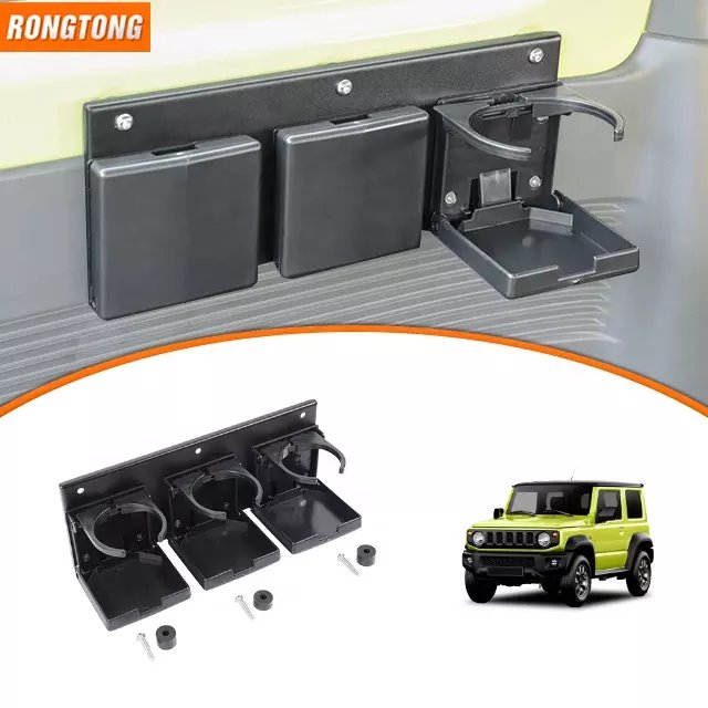 Auto Three Drink Holders Rear Seat Side Cup Holder Bracket Accessories for Suzuki Jimny 2019+
