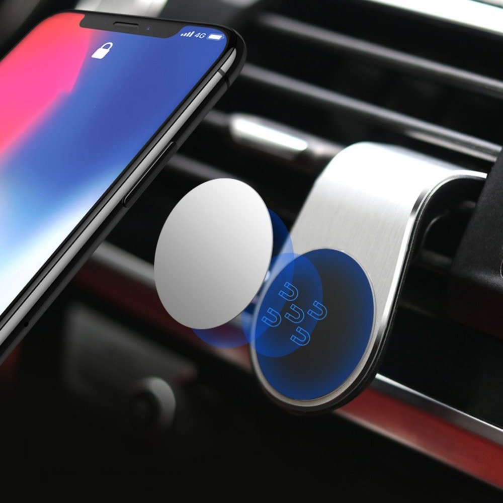 Car Phone Holder Metal Magnetic Car Holder For Phone For Auto Air Vent Mount Magnet Car Bracket For Mobile Phone Support
