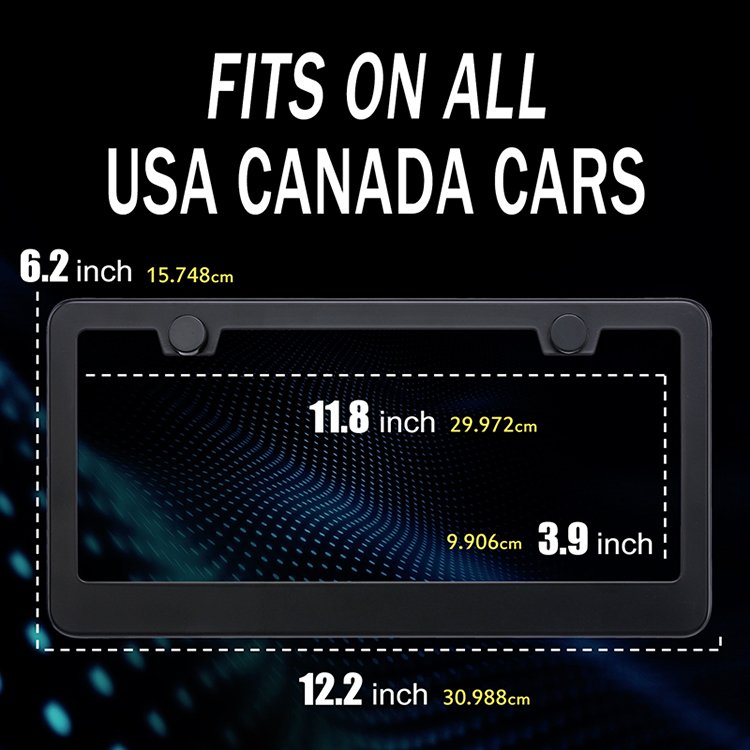 Custom License Plate Frames Stainless Steel Universal US Car License Plate Holder License Plate Covers