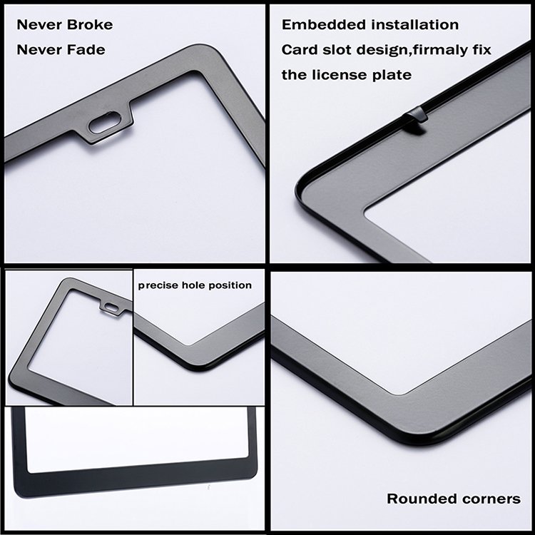 Custom License Plate Frames Stainless Steel Universal US Car License Plate Holder License Plate Covers