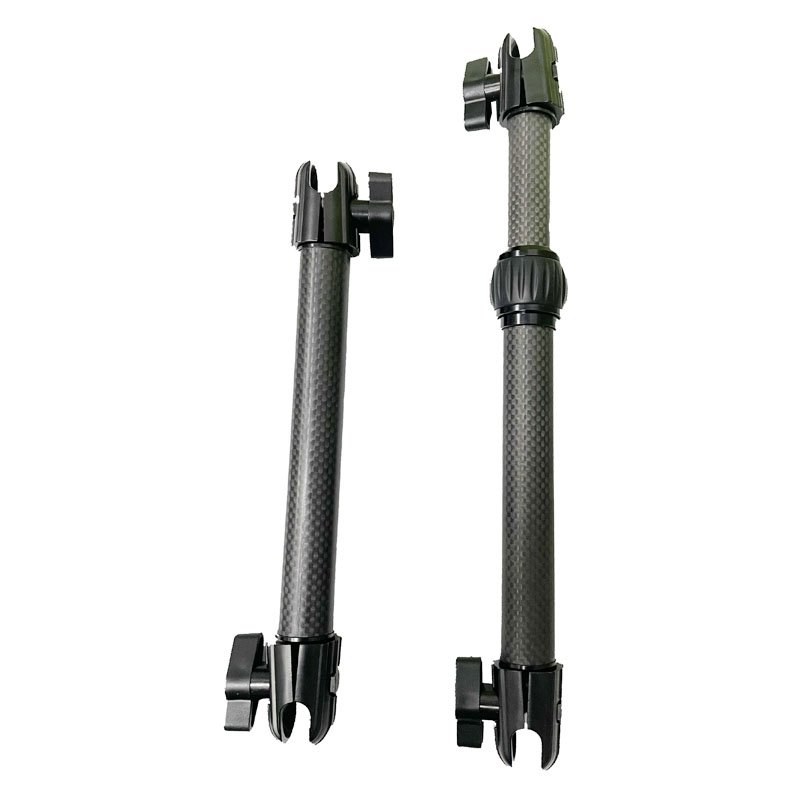 Custom car phone mount extension arm adjustable 15cm 13 inch carbon fiber telescoping socket arm