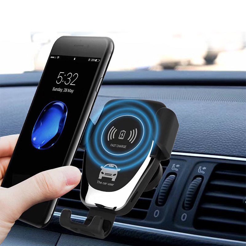 10W car wireless charging Car fast charging Car charger gravity mobile phone holder can be customized LOGO for mobile phones