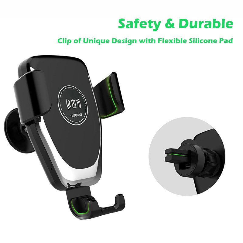 10W car wireless charging Car fast charging Car charger gravity mobile phone holder can be customized LOGO for mobile phones