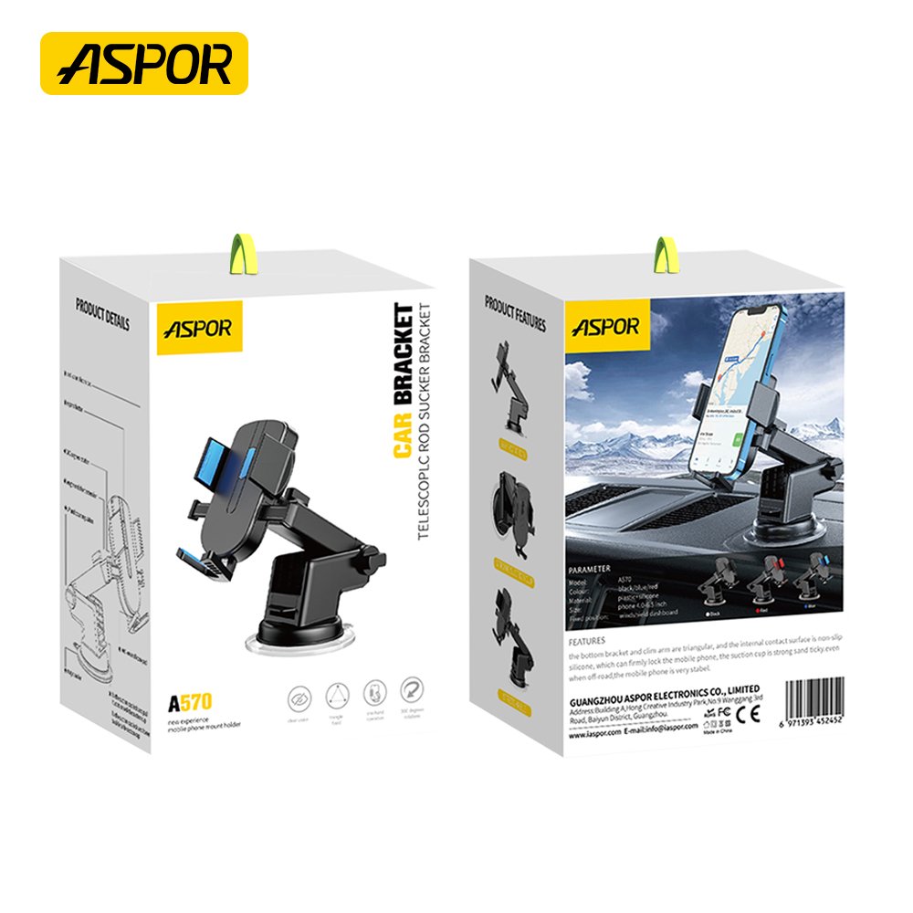 ASPOR A570 Wholesale Manufacturer Phone Accessories Holder Cell Phone Holder Car Mobile Phone Holder Holding 10pcs