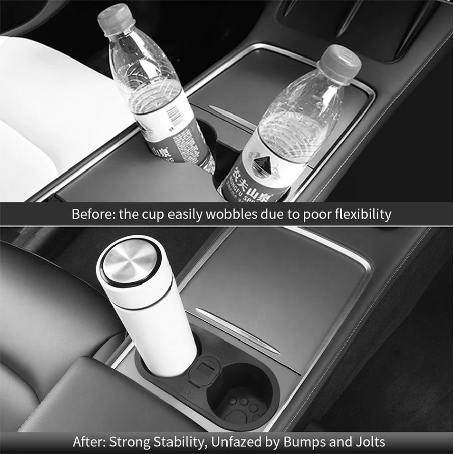 Car Interior Accessories TPE Center Console Car Cup Holder For Tesla Model 3 Model Y