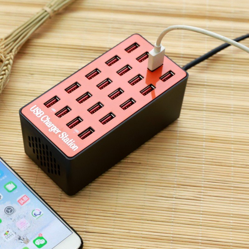 Desktop 20 Ports Usb Charger Station Stand Holder 90w 18a Fast Charging For Iphone 5s 6 6s 7 Plus Ipad Samsung Huawei Adapter