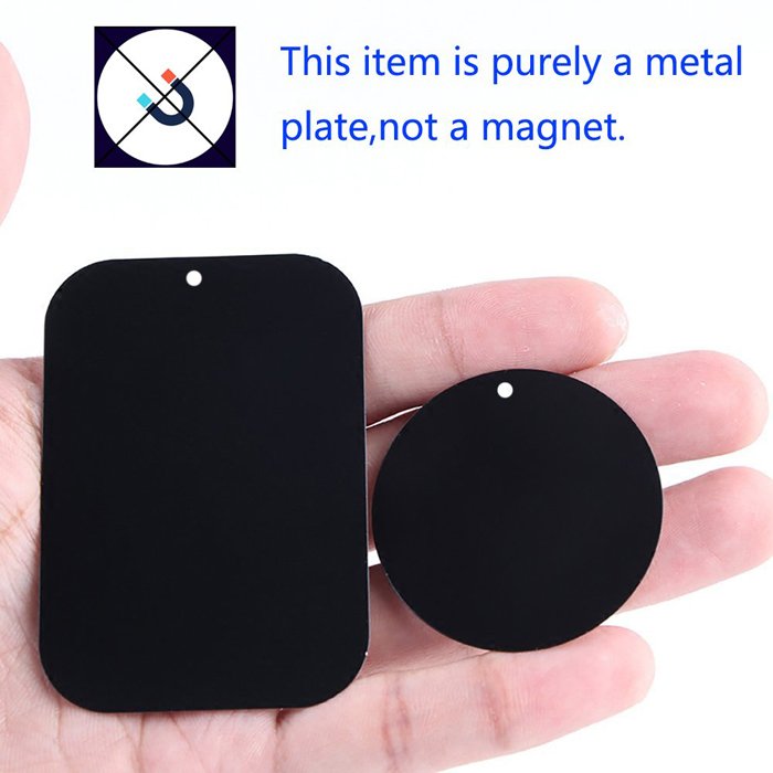 Hot Seller Rectangular and Circular Strong Sticky Adhesive iron Plates Metal Plate For Magnetic Car Holder Phone Mount
