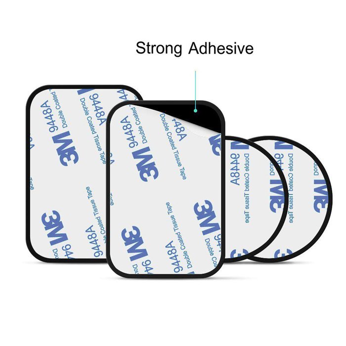 Hot Seller Rectangular and Circular Strong Sticky Adhesive iron Plates Metal Plate For Magnetic Car Holder Phone Mount