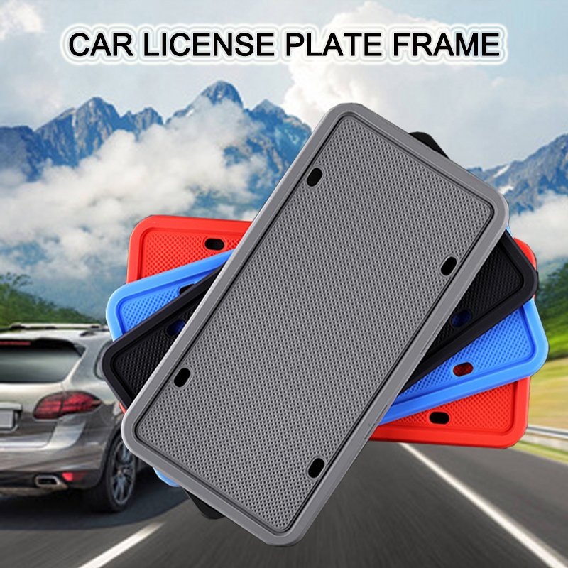 US-style silicone license plate frame, no damage to the paint US-standard license plate holder.