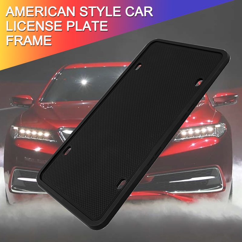 US-style silicone license plate frame, no damage to the paint US-standard license plate holder.