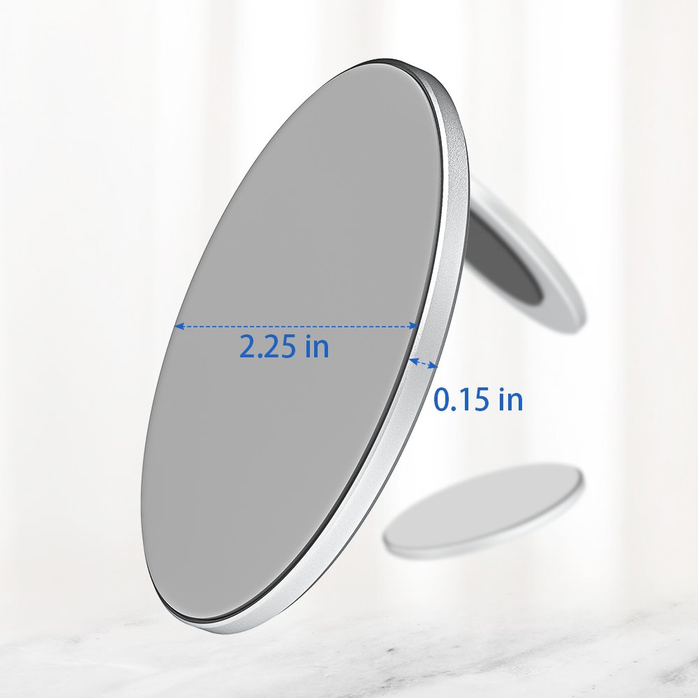 Portable Washable Glue Stronger 8pcs N52 Magnetic 360 Rotating Car Mount Phone Holder for Gps Aluminium Alloy Black OEM